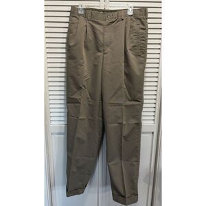 SAVANE Size‎ 34x34 Men's Pleated Straight Leg Flat Front Pant Cuffed Zip Pockets